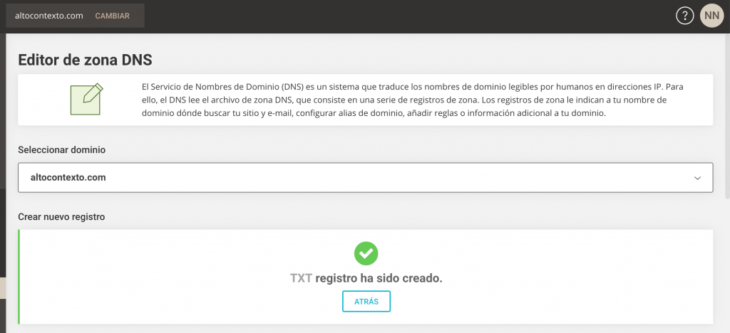 verificar tu dominio en el Facebook Business Manager en el hosting