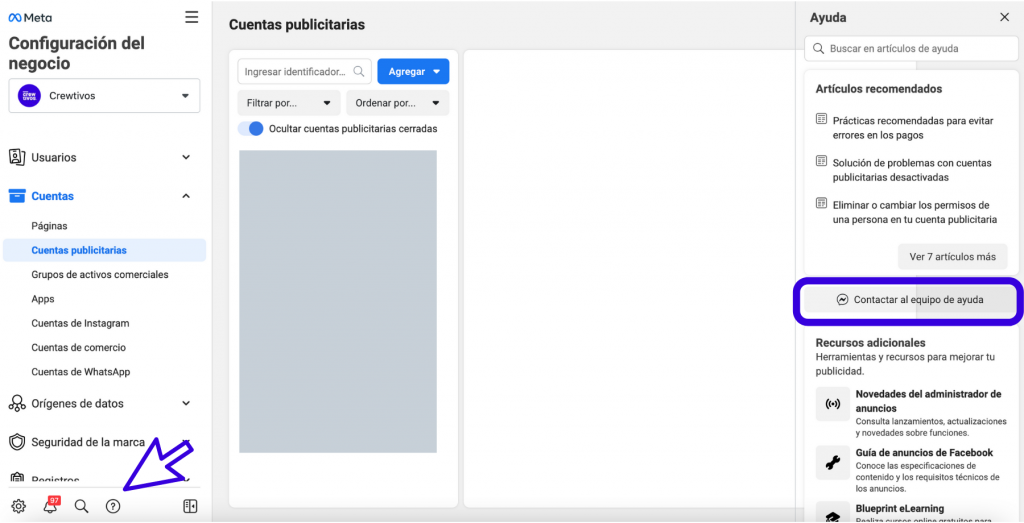 Recuperar fanpage de Facebook 1